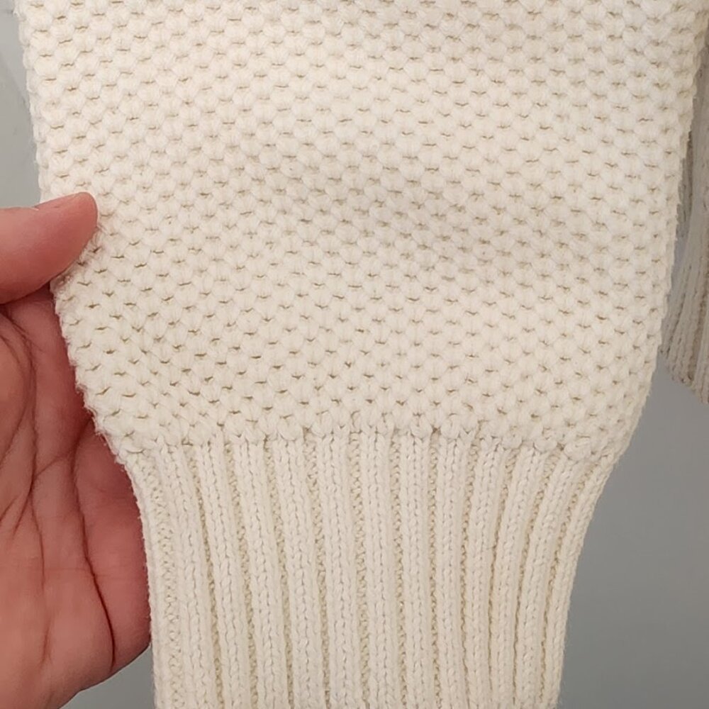 IZOD Fair Isle White 1/4 Zip Sweater Men's Size XL - Picture 5 of 8